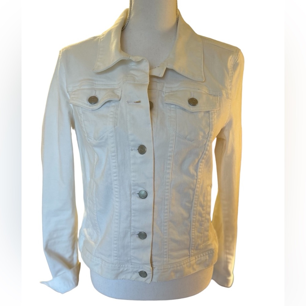 White Loft denim jacket.  Size M